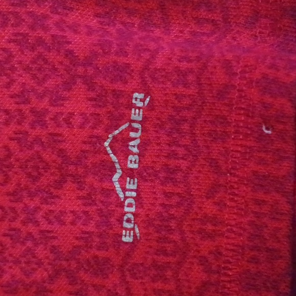 💙🌺Eddie Bauer Red Patterned Sweater - Picture 3 of 9